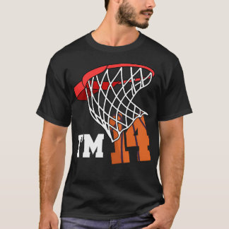 Ik ben 14 basketbalspeler van de 14e verjaardag t-shirt