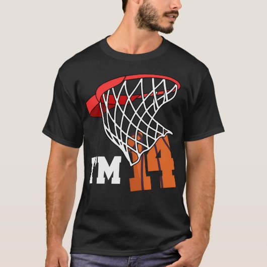 Ik ben 14 basketbalspeler van de 14e verjaardag t-shirt (Voorkant)