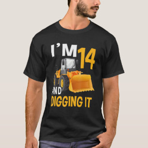 Ik ben 14 en ik ben 14 jongens 14th Bday Bull. T-shirt