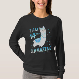 Ik ben 14 jaar en Llamazing Llama 14e verjaardag T-shirt
