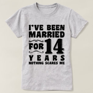 Ik Ben 14 Jaar Getrouwd Trouwfeest Grappig T-shirt