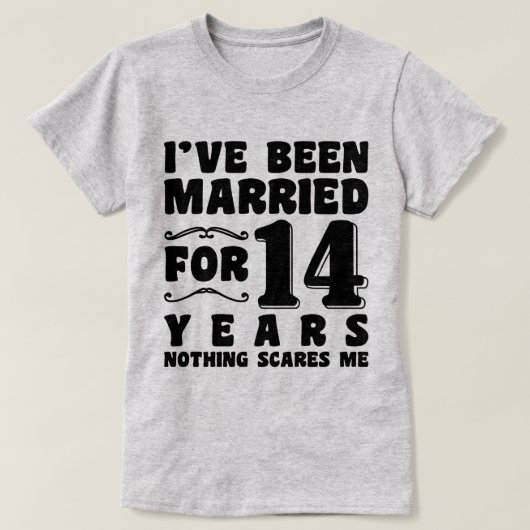Ik Ben 14 Jaar Getrouwd Trouwfeest Grappig T-shirt (Design voorkant)