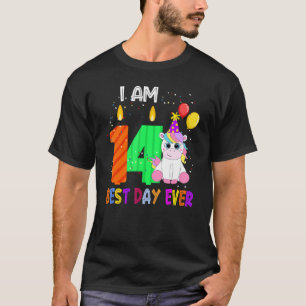 Ik ben 14 jaar oud, geboortedag Unicorn, beste dag T-shirt