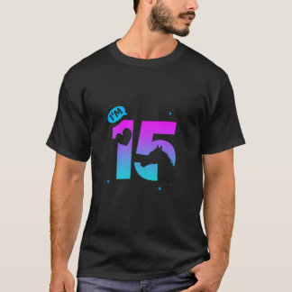 Ik ben 15 jaar oud paard liefhebber paard terug ru t-shirt