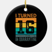 Ik ben 16 geworden in quarantaine keramisch ornament (Achterkant)