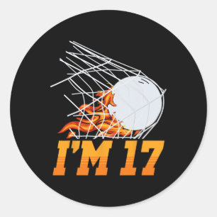 Ik ben 17 Lacrosse Net Sports Player Tiener 17e Ge Ronde Sticker