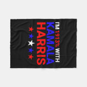 Ik ben 1913% met Kamala Harris 2024 Fleece Deken (Voorkant (Horizontaal))