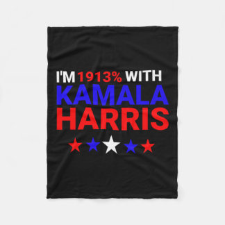 Ik ben 1913% met Kamala Harris 2024 Fleece Deken