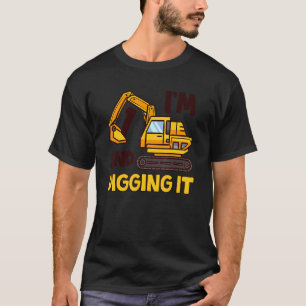 Ik ben 1 en graven het 1 jaar oud 1e verjaardag op t-shirt