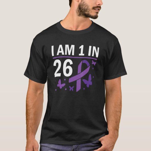 Ik ben 1 op de 26 Epilepsy Bewustheid T-shirt (Voorkant)