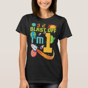 Ik ben 1 Toekomstige wetenschapper Happy Birthday T-shirt