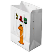 Ik ben 1 - verjaardagsfeestjes op maat medium cadeauzakje (Voorkant Gekanteld)