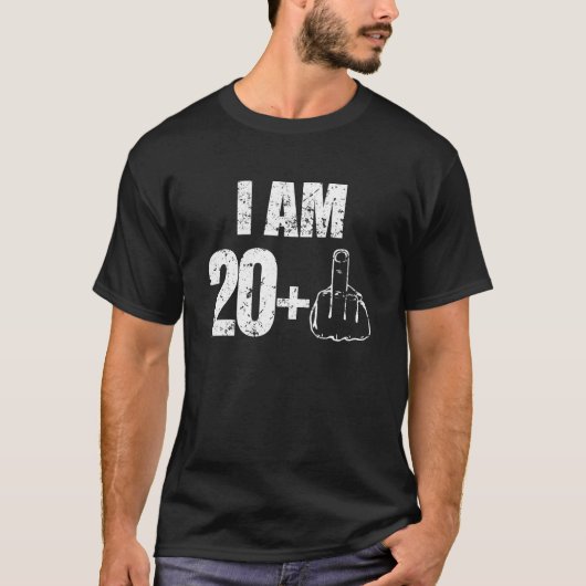 Ik ben 20 plus één grappig 21-jarig shirt (Voorkant)