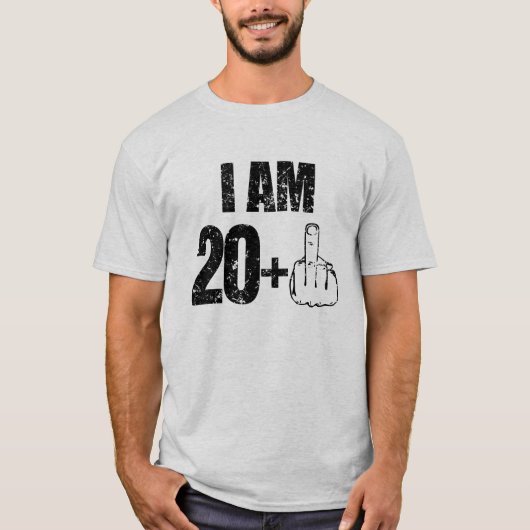 Ik ben 20 plus één grappig 21-jarig shirt (Voorkant)