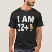 Ik ben 22 plus 1 middelvinger grappig 23e dag 23 t-shirt (Voorkant)