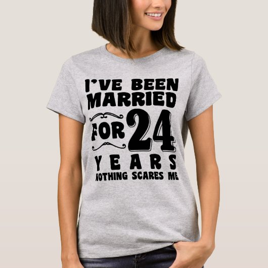 Ik Ben 24 Jaar Getrouwd Trouwfeest Grappig T-shirt (Voorkant)
