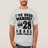 Ik ben 28 jaar getrouwd Jubileumhuwelijk T-shirt (Voorkant)