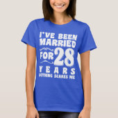 Ik Ben 28 Jaar Getrouwd Trouwfeest Grappig T-shirt (Voorkant)