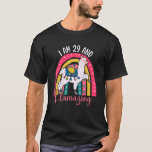 Ik ben 29 jaar oud en lamazing Alpaca Llama 29 jaa T-shirt