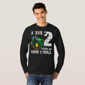 Ik ben 2 Boerderij Barnyard Tractor 2e verjaardag T-shirt (Voorkant volledig)