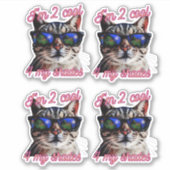 Ik ben 2 coole kat! sticker (Voorkant)