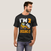 Ik ben 2 en graaf het 2 jongens 2e verjaardag. t-shirt (Voorkant volledig)