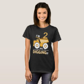 Ik ben 2 en graaf het bouwmateriaal op 2e plaats. t-shirt (Voorkant volledig)