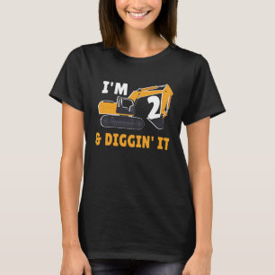 Ik ben 2 en ik citeer het 2de verjaardag. t-shirt