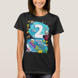 Ik ben 2 jaar oud Ocean Scuba Diver Land Animals B T-shirt