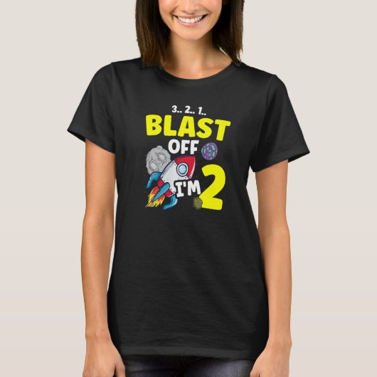 Ik ben 2 Science Future Scientist Happy Birthday P T-shirt (Voorkant)