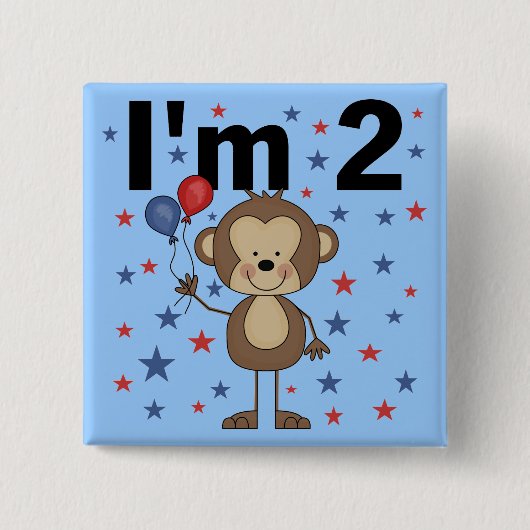 Ik ben 2 Tshirts en cadeautjes Vierkante Button 5,1 Cm (Voorkant)