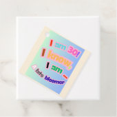 Ik ben 30, ik weet het, ik ben een late bloeier bedankjes labels (In situ)