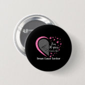Ik ben 30 jaar kankervrij Borstkanker Overlevende Ronde Button 5,7 Cm (Voorkant /achterkant)