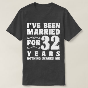 Ik ben 32 jaar getrouwd Man Vrouw Koppel T-shirt