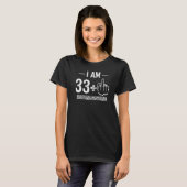 Ik ben 33 plus 1 34e verjaardag t-shirt (Voorkant volledig)