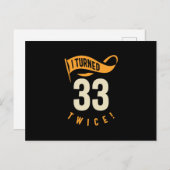 Ik ben 33 twee keer geworden! Grappig 66e verjaard Briefkaart (Voorkant / Achterkant)