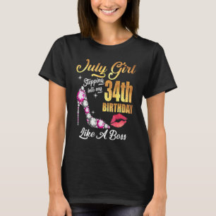 Ik ben 34e verjaardag als een boot voor 34 jaar. t-shirt