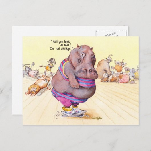 Ik ben 375 kg kwijt. briefkaart (Voorkant / Achterkant)