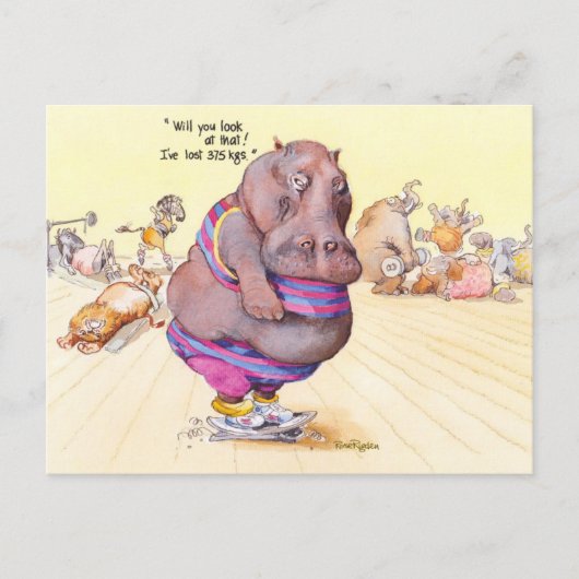 Ik ben 375 kg kwijt. briefkaart (Voorkant)