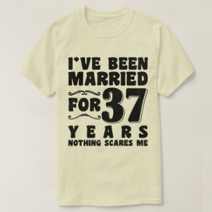 Ik ben 37 jaar getrouwd Man Vrouw Koppel T-shirt