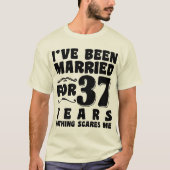 Ik ben 37 jaar getrouwd Man Vrouw Koppel T-shirt (Voorkant)