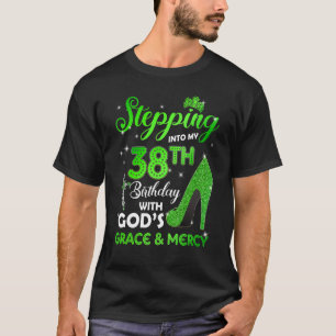 Ik ben 38e verjaardag met GOD's Grace en M T-shirt