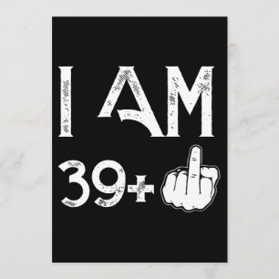Ik ben 39 plus een verjaardag t-shirts kaart