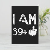Ik ben 39 plus een verjaardag t-shirts kaart (Staand voorkant)