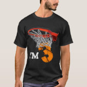 Ik ben 3 basketbal fan derde verjaardag viering pa t-shirt (Voorkant)