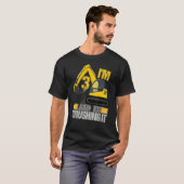 Ik ben 3 en druk het bouwgraafmachine 3rd B T-shirt (Voorkant volledig)