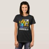 Ik ben 3 en druk het bouwgraafmachine 3rd B T-shirt (Voorkant volledig)