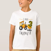 Ik ben 3 en graven het 3e verjaardag Constructi T-shirt (Voorkant)
