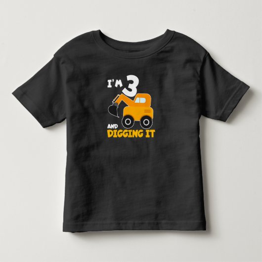 Ik ben 3 en Graven het Kinder Shirts (Voorkant)