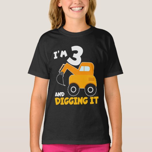 Ik ben 3 en Graven het T-shirt (Voorkant)